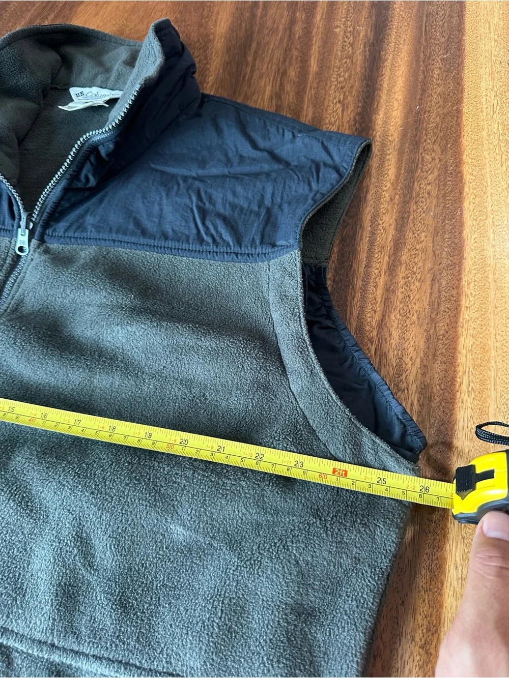 Vintage ‘00 Y2K Columbia Titanium Fleece Vest Black Olive Full Zip Men’s Sz L